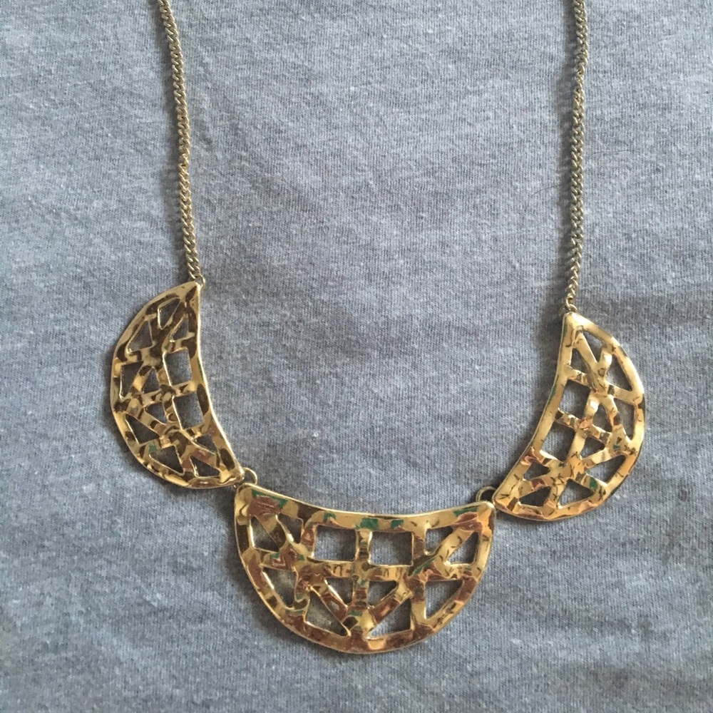 Preston Carved Crescent Bib Necklace
